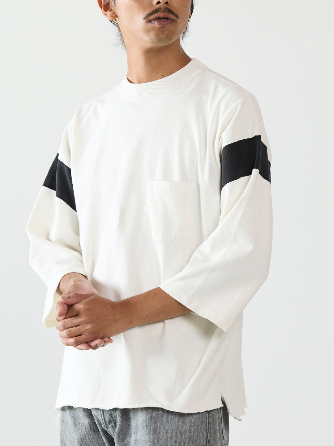 20/Open-End Heavyweight Jersey Football Pocket Tee