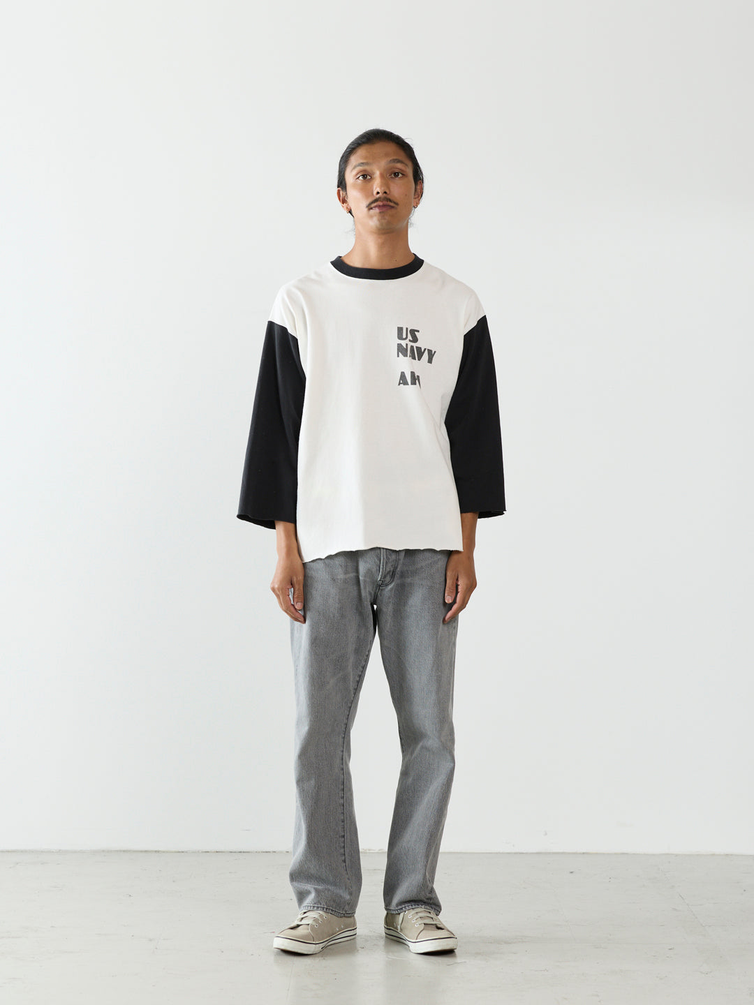 20/Open-End Heavyweight Jersey 3/4-Sleeve T-shirt (US NAVY AFA)