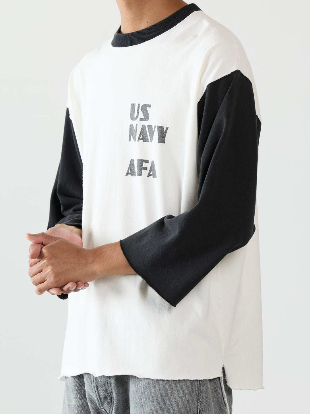 20/Open-End Heavyweight Jersey 3/4-Sleeve T-shirt (US NAVY AFA)