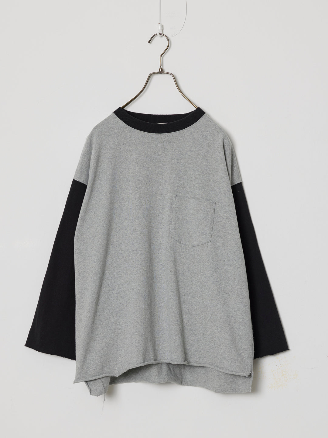 20/Open-end Thick Jersey 7-Sleeve Pocket Tee