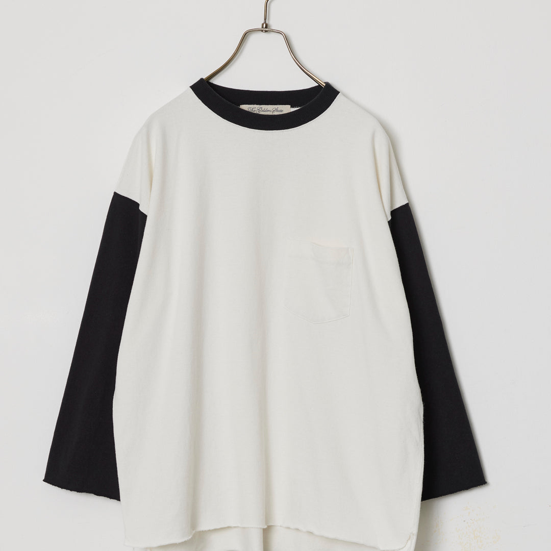 20/Open-end Thick Jersey 7-Sleeve Pocket Tee