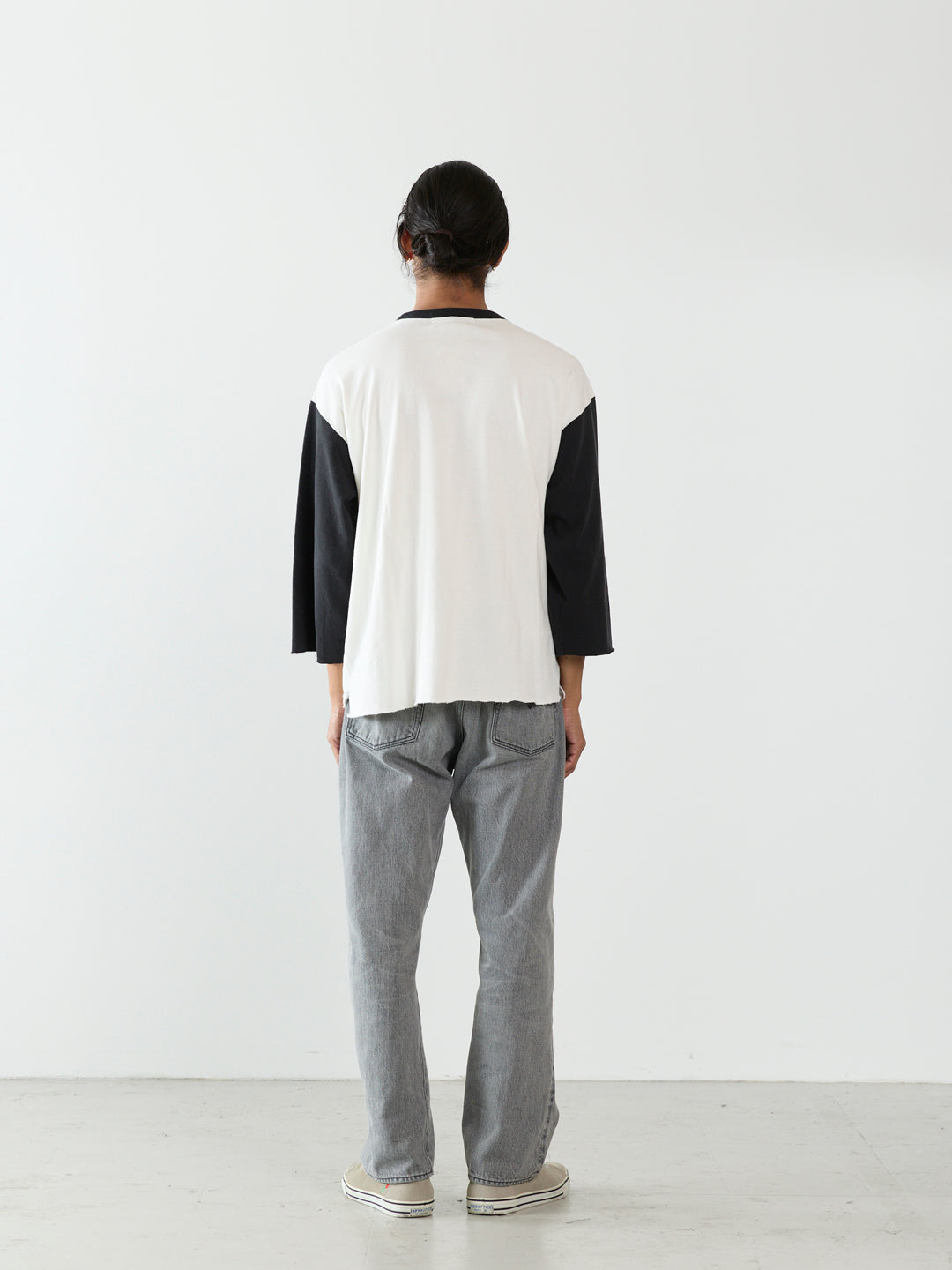 20/Open-end Thick Jersey 7-Sleeve Pocket Tee