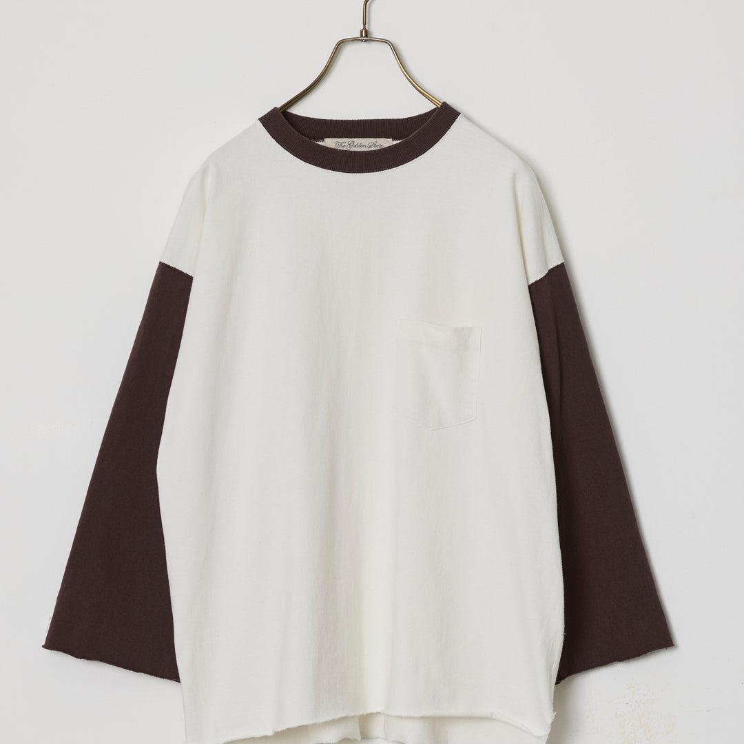 20/Open-end Thick Jersey 7-Sleeve Pocket Tee