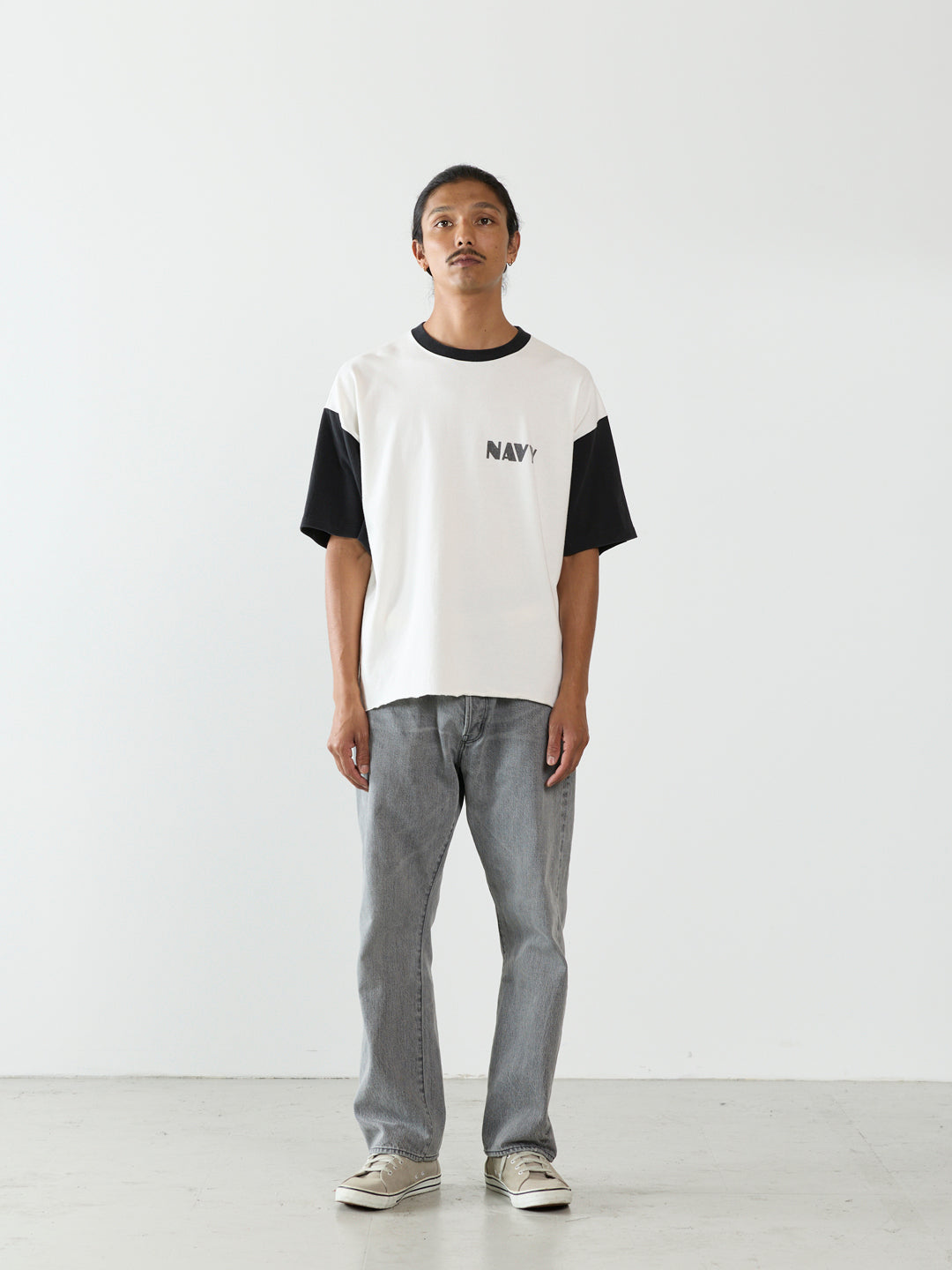 20/Open-End Heavyweight Jersey T-Shirt (NAVY)