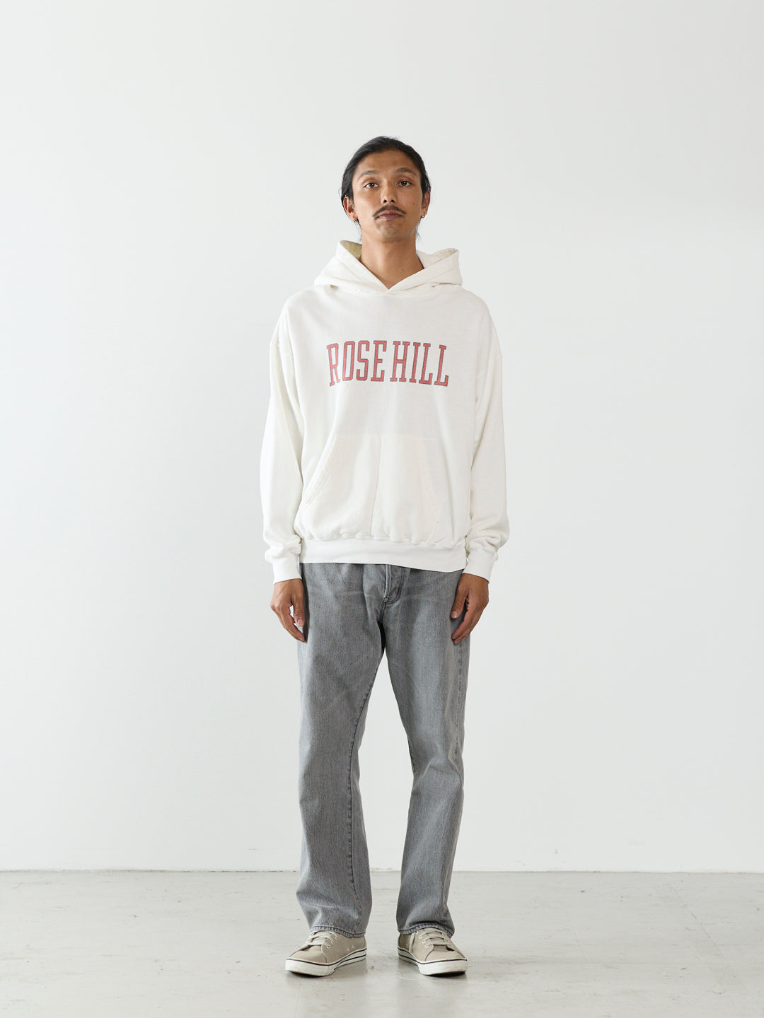 SP processed 3-needle brushed back hoodie (ROSE HILL)