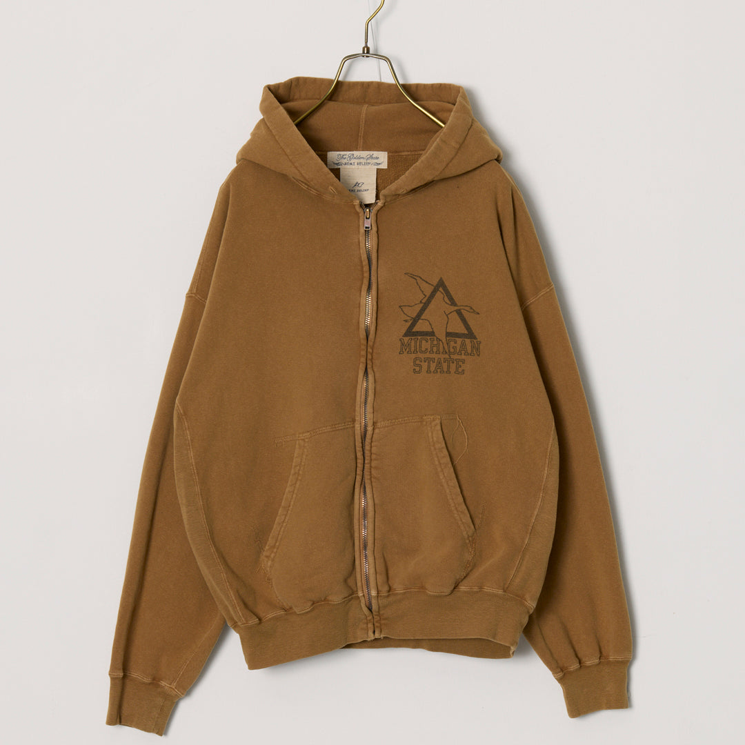 SP processed 3-fleece lined zip hoodie (MICHIGAN STATE)