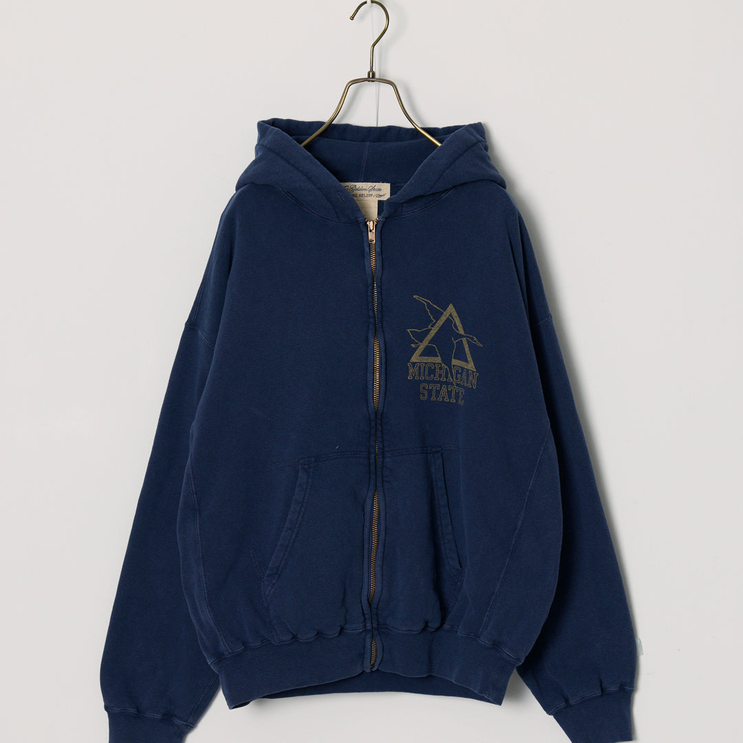 SP processed 3-fleece lined zip hoodie (MICHIGAN STATE)