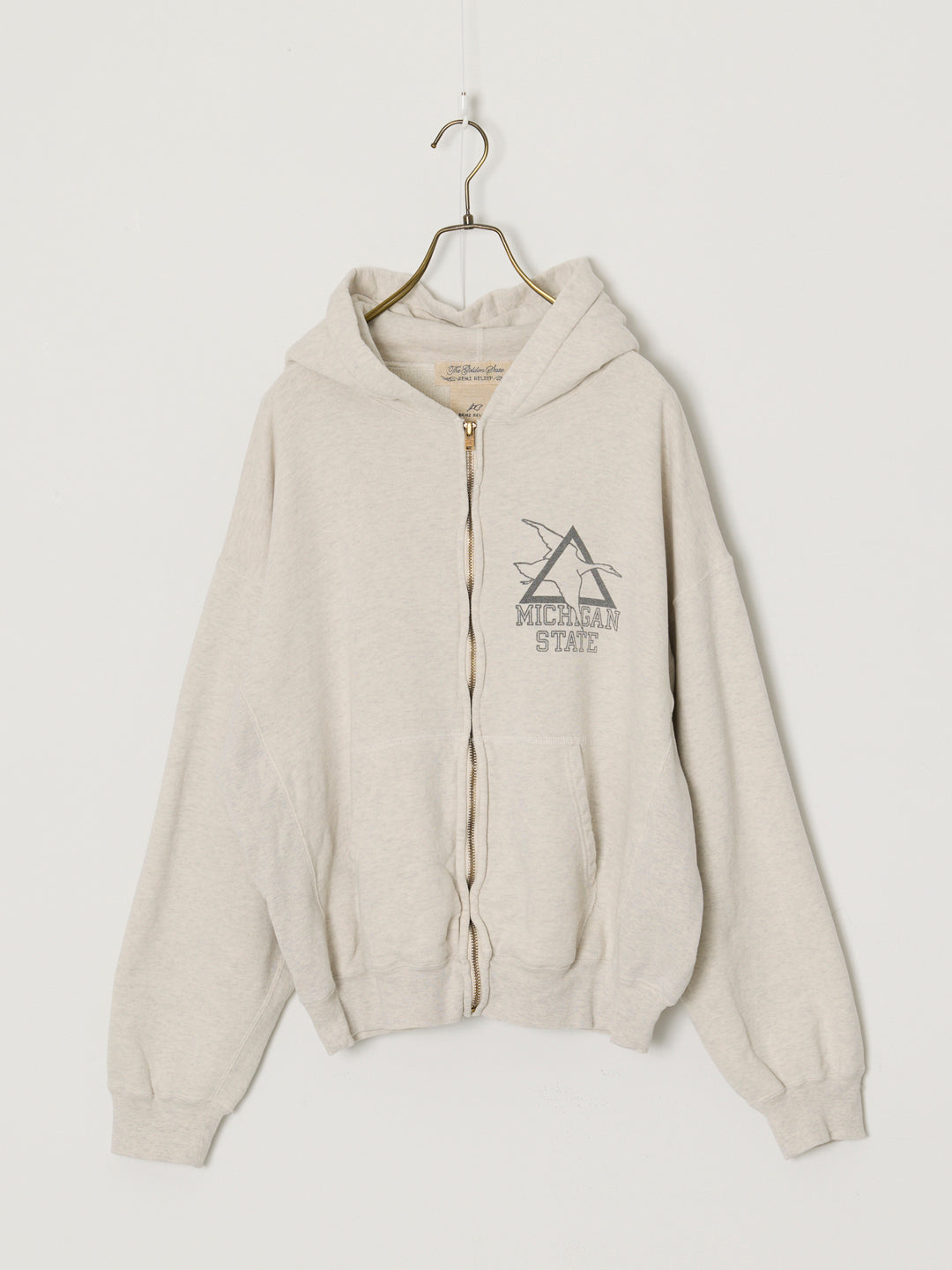 SP processed 3-fleece lined zip hoodie (MICHIGAN STATE)