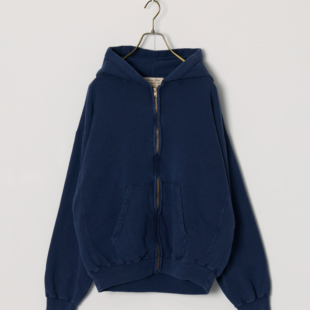 SP processed 3-ply reverse fleece zip hoodie (plain)