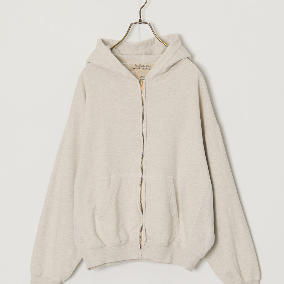 SP processed 3-ply reverse fleece zip hoodie (plain)