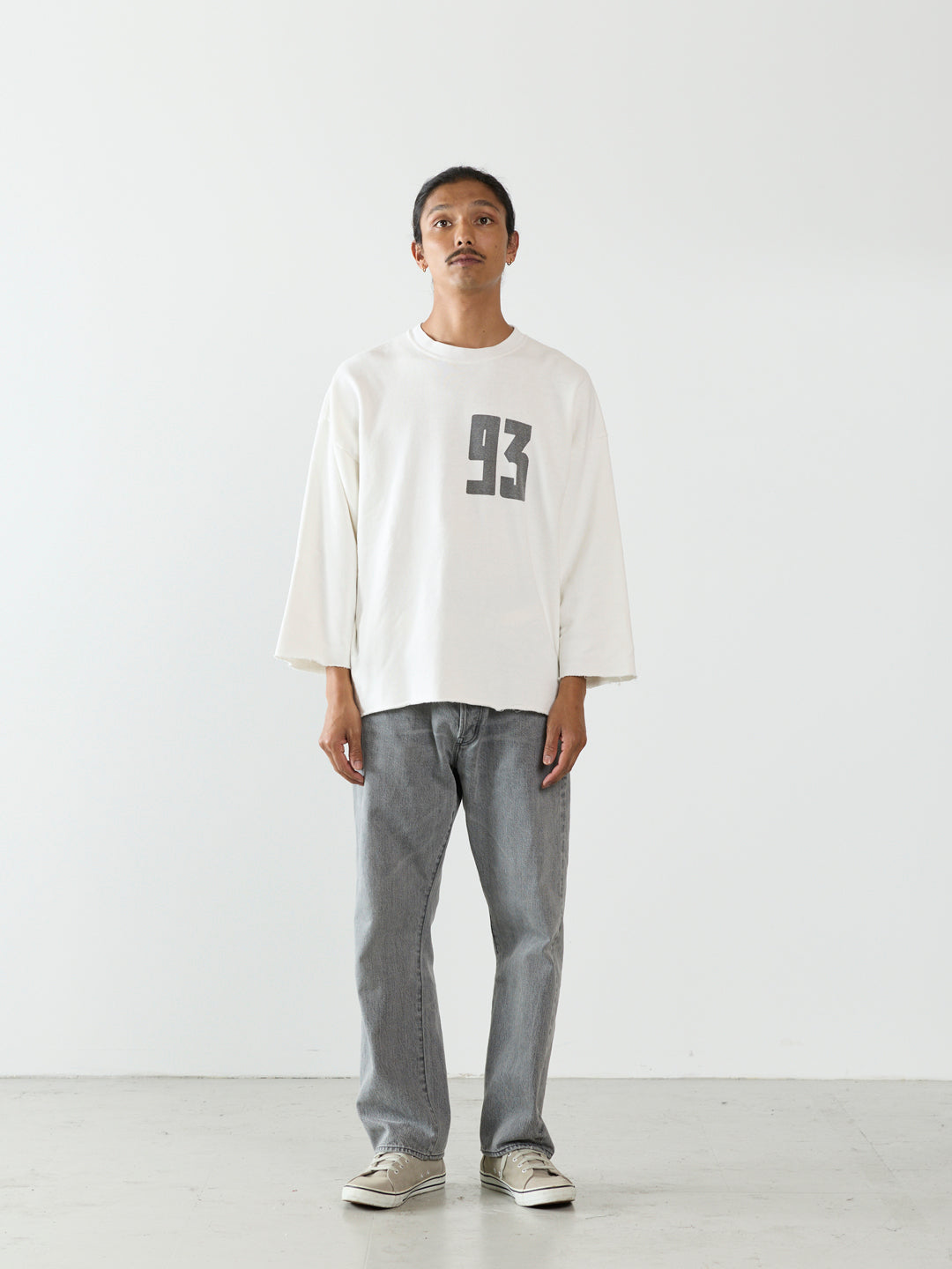 SP processed 3-ply brushed裏⽑ crew neck 7-sleeve (93)