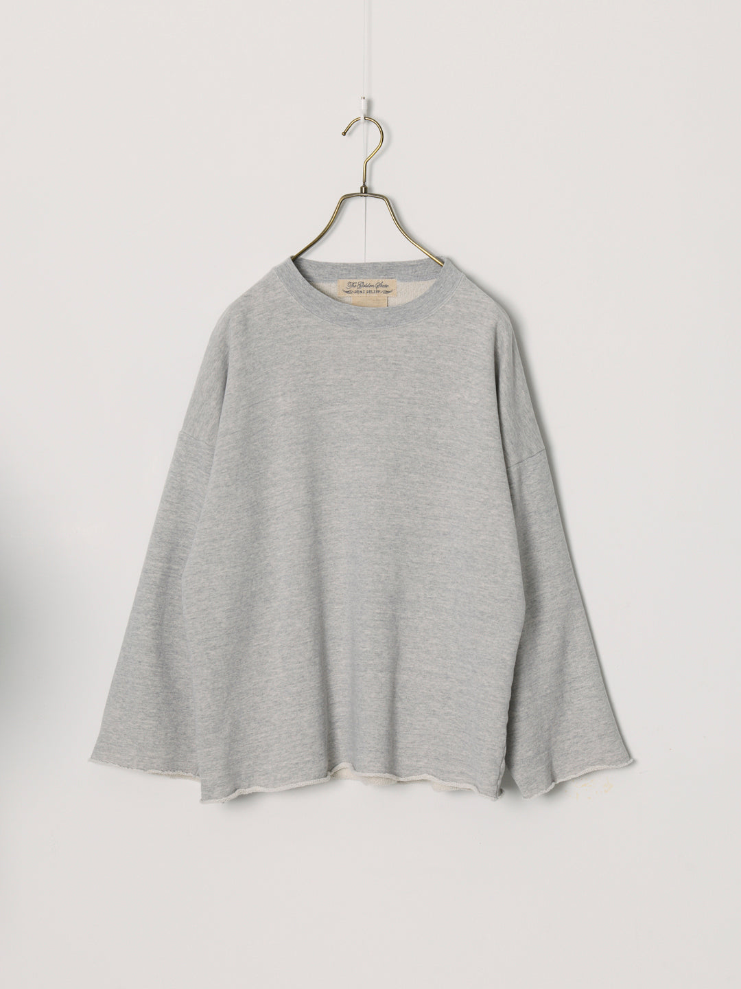SP processing 3-ply brushed裏⽑ Crew Neck 3/4 Sleeve (Plain)