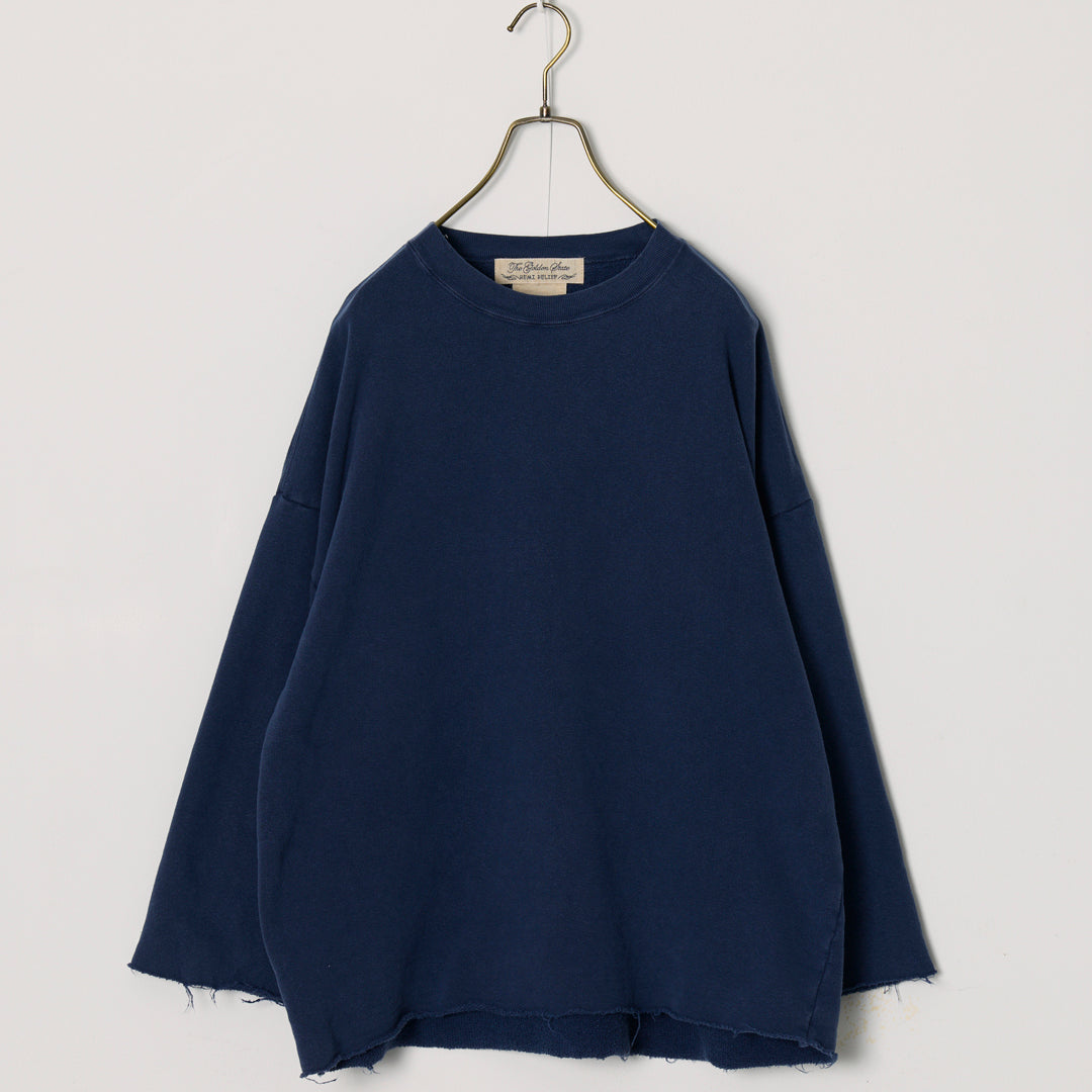 SP processing 3-ply brushed裏⽑ Crew Neck 3/4 Sleeve (Plain)