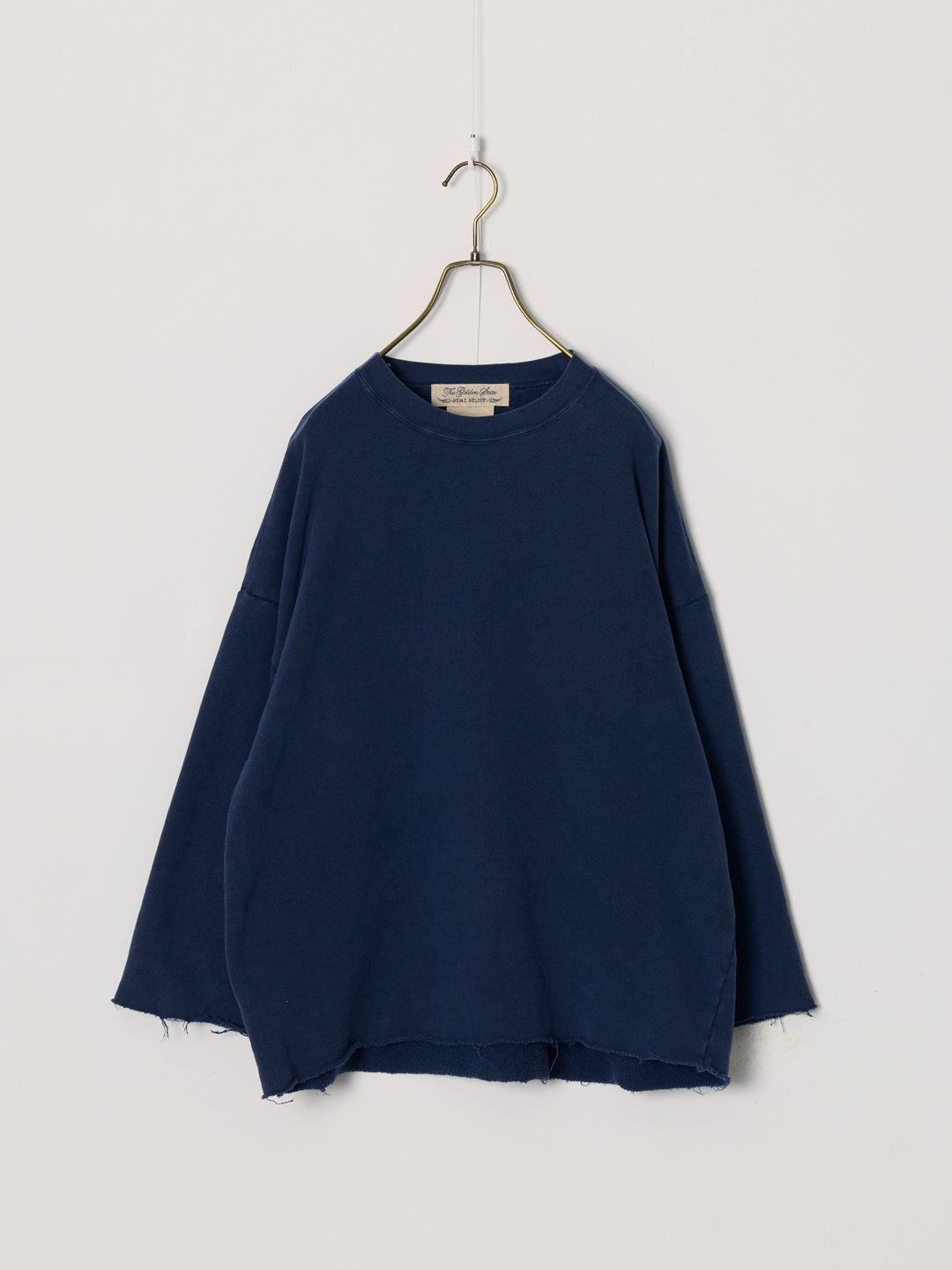 SP processing 3-ply brushed裏⽑ Crew Neck 3/4 Sleeve (Plain)