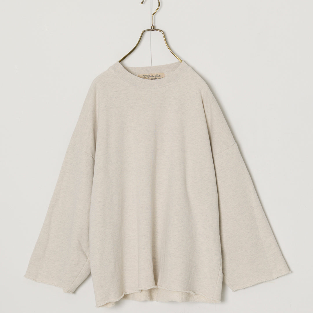 SP processing 3-ply brushed裏⽑ Crew Neck 3/4 Sleeve (Plain)