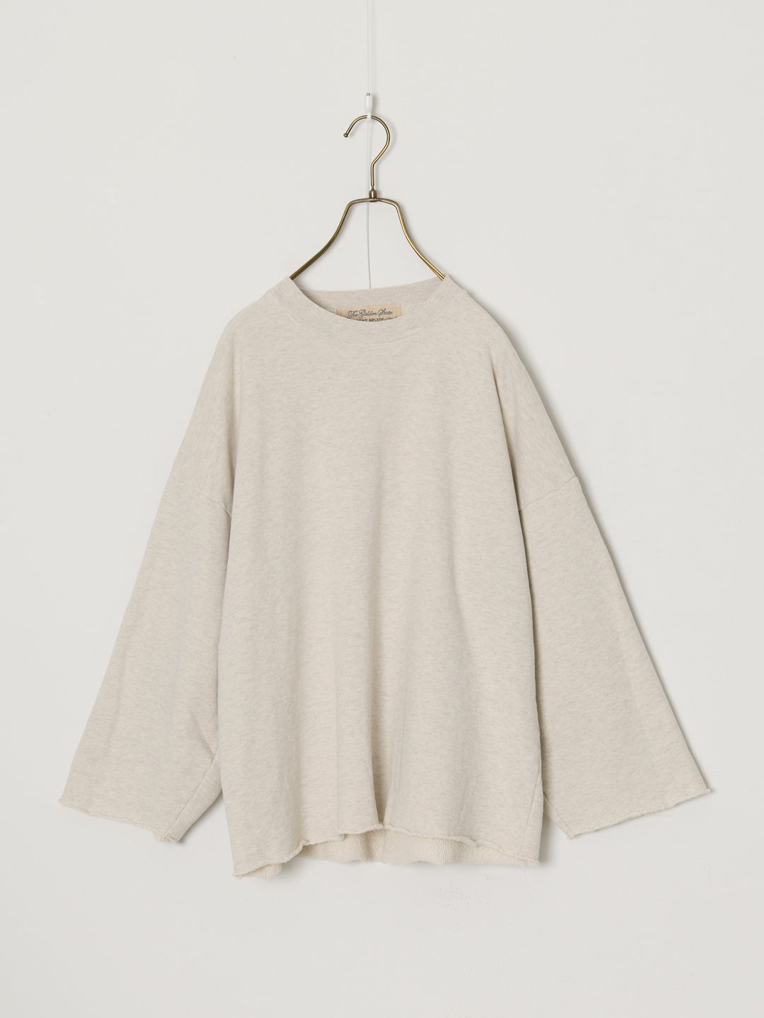 SP processing 3-ply brushed裏⽑ Crew Neck 3/4 Sleeve (Plain)