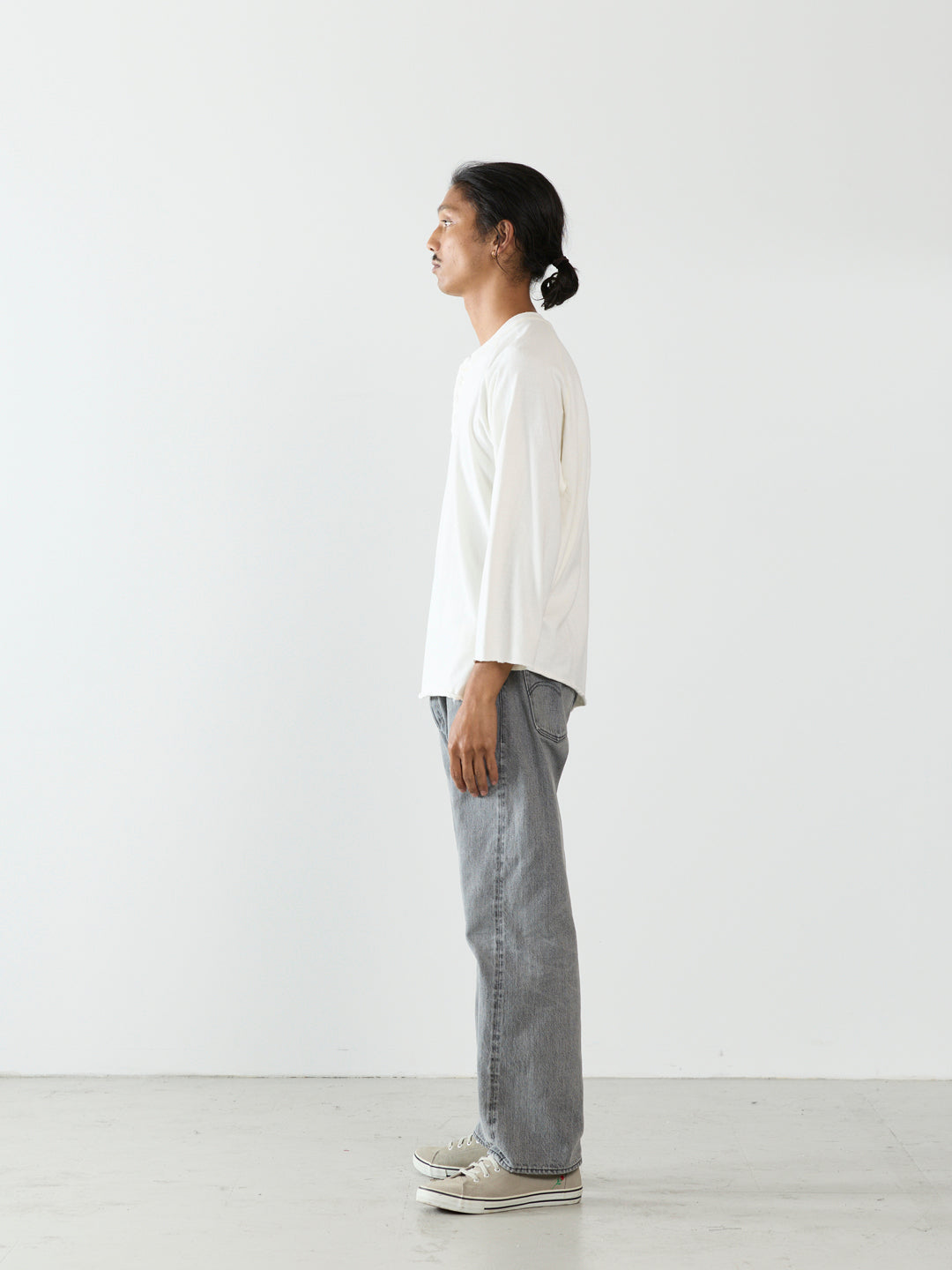 SP Finish 8/Tenjiku Raglan Henley Neck 3/4 Sleeve T-shirt (Plain)