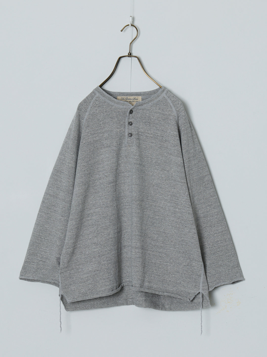 SP Processed 8/Jersey Raglan Henley Neck 3/4 Sleeve T-shirt (Solid)