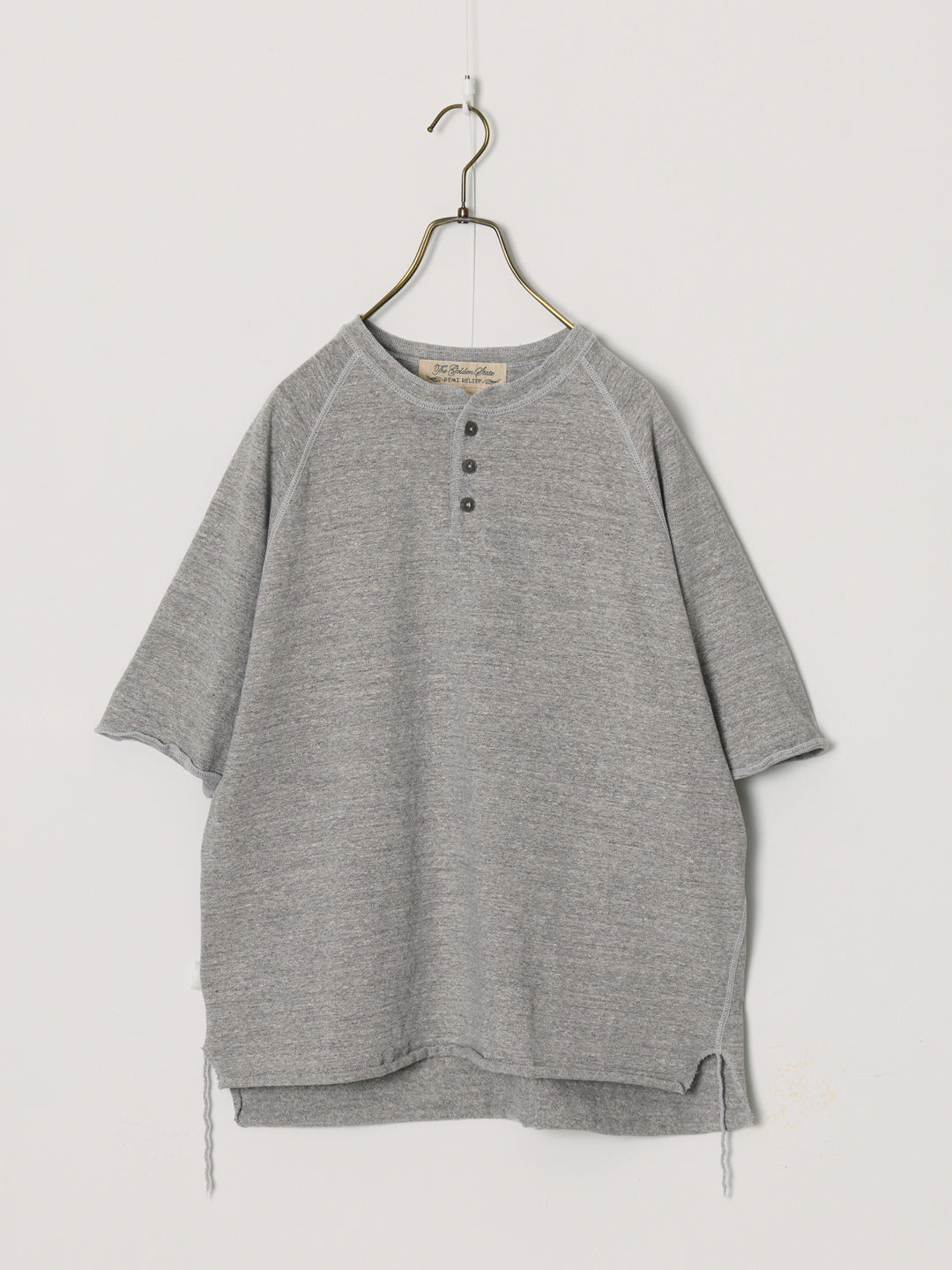 SP Processed 8/1 Jersey Raglan Henley Neck T-shirt (Solid)