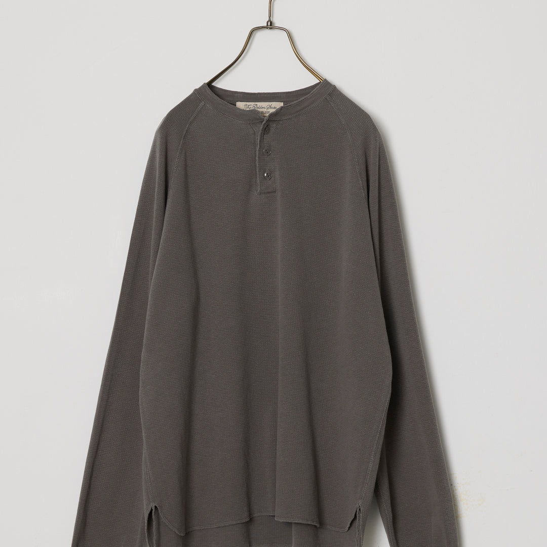 W-tuck Henley Neck Long Sleeve T-shirt 27SS