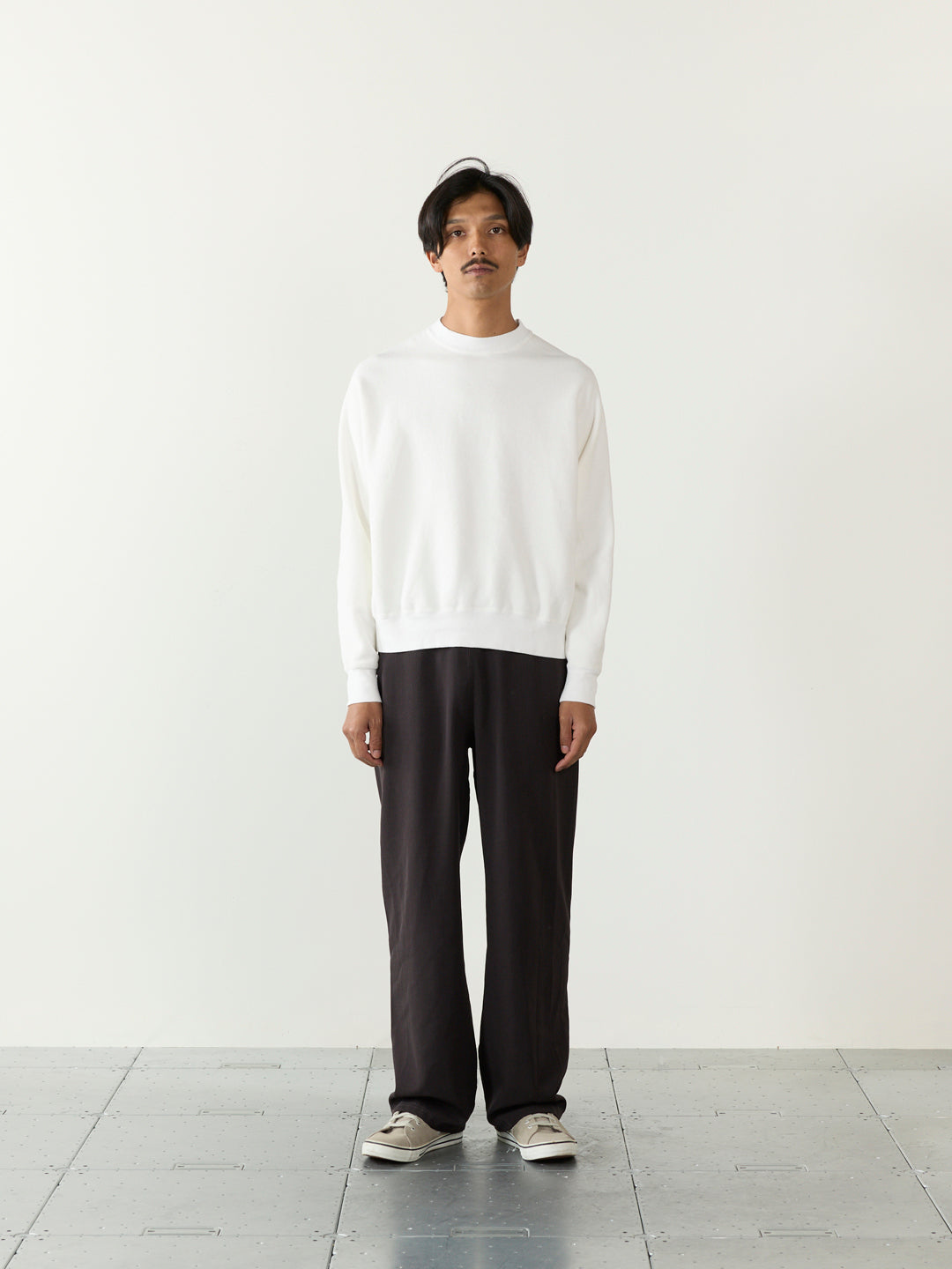 Non-stress brushed fleece crew 26AW