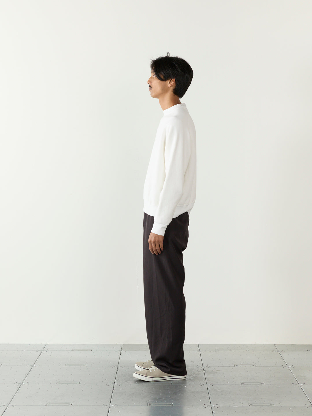 Non-stress brushed fleece crew 26AW