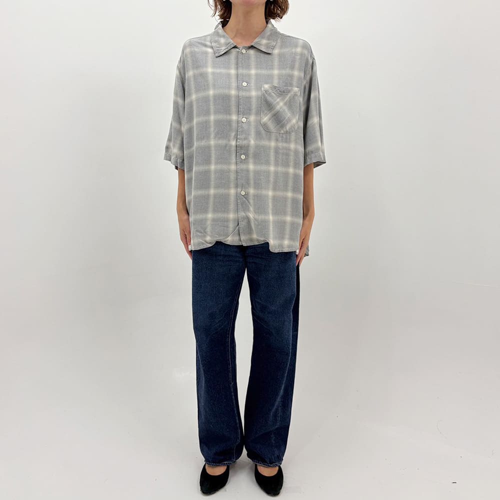 レーヨンツイルオンブレS/Sシャツ