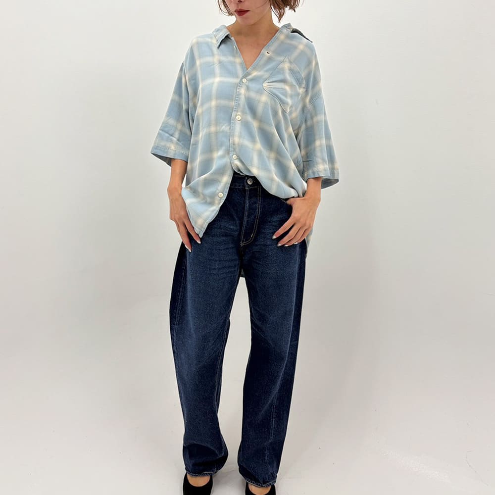 レーヨンツイルオンブレS/Sシャツ