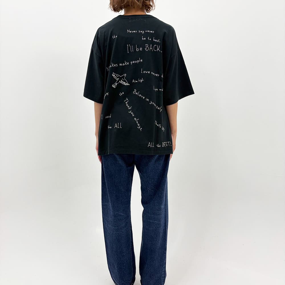 SP加⼯25/天竺T(刺繍：総柄)