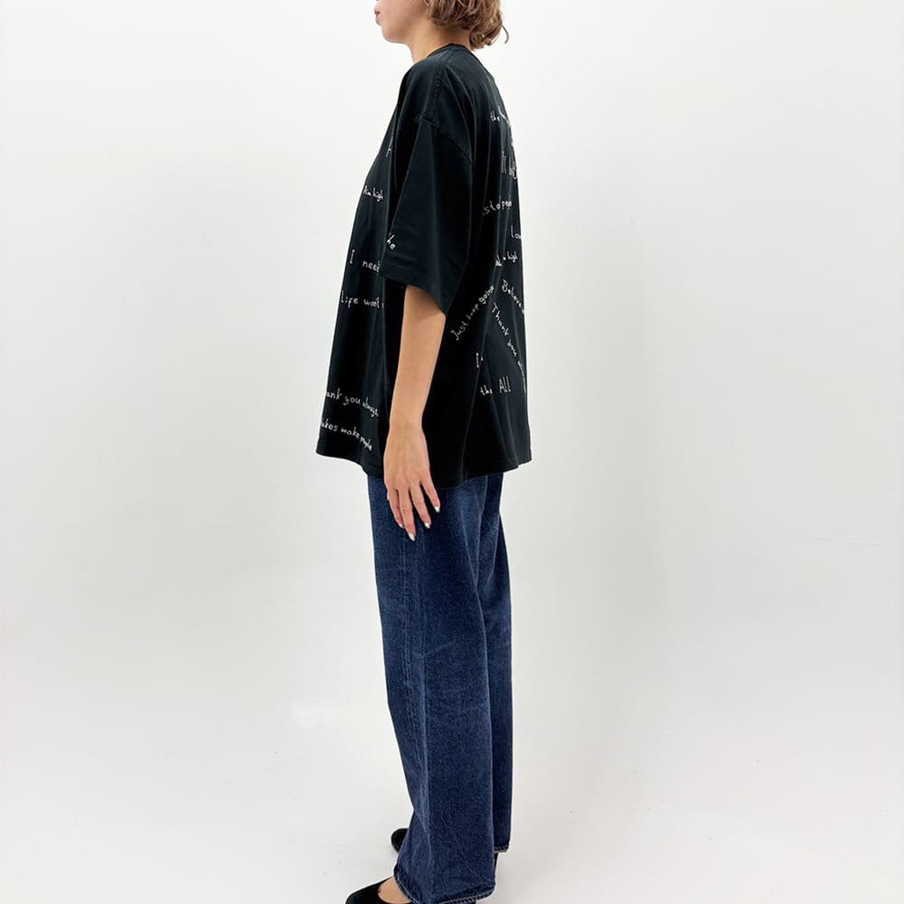 SP加⼯25/天竺T(刺繍：総柄)