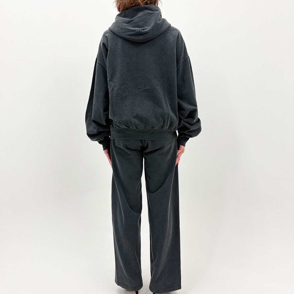 SP processed Supima fleece lining zip hoodie