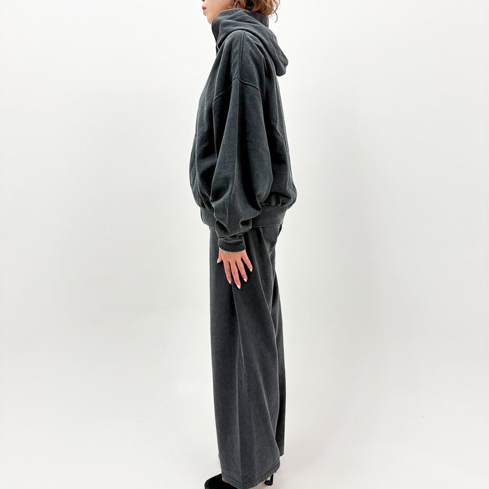 SP processed Supima fleece lining zip hoodie