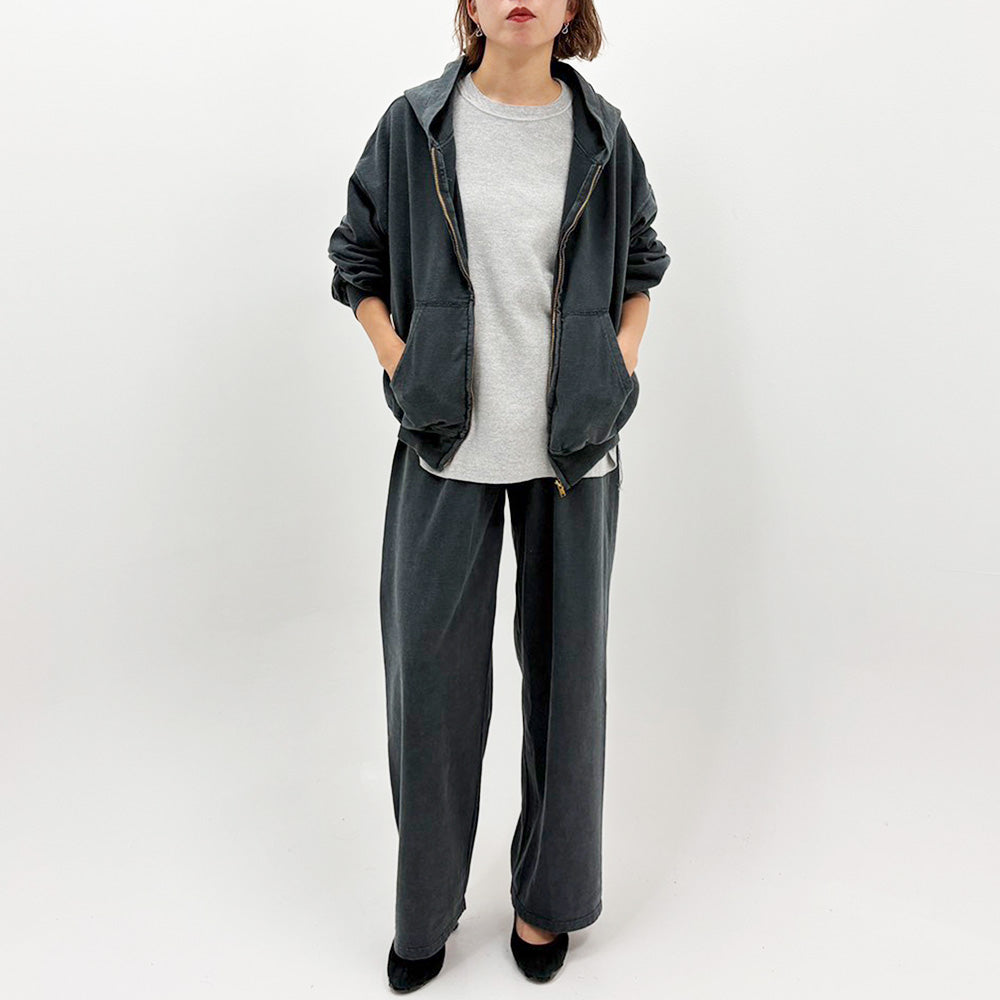 SP processed Supima fleece lining zip hoodie