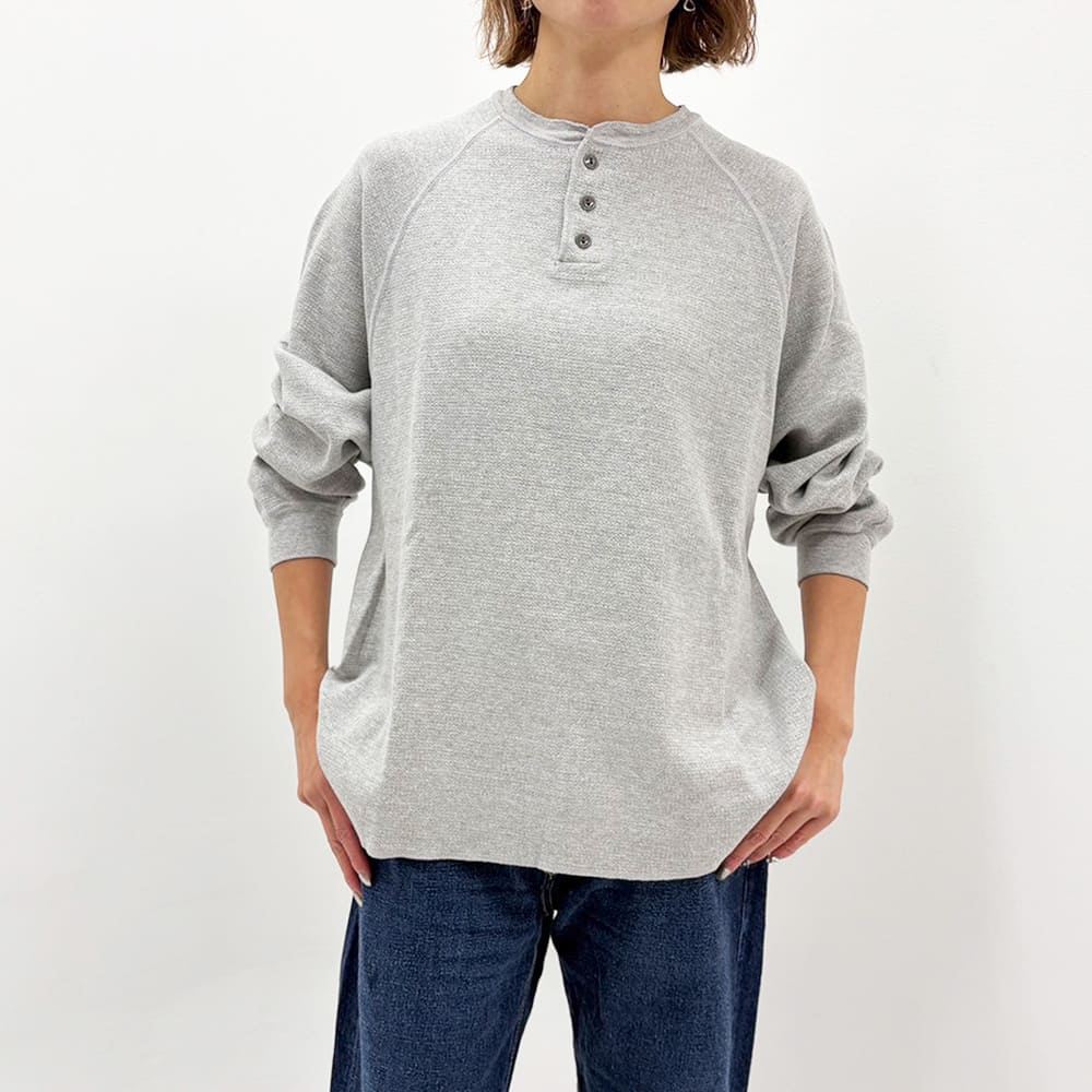 W-tuck Henley Neck Long Sleeve T-shirt 27SS